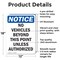 Signmission No Vehicles Beyond This Point OSHA Notice Sign, Aluminum, 12in W x 18in L, 2PK OS-2PACK-NS-A-1218-V-15028 - alternate 6